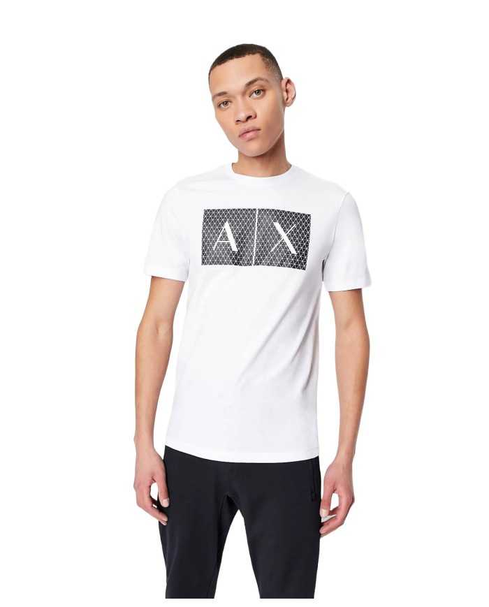 t-shirt bianca da uomo con stampa logata in grande | ARMANI EXCHANGE t-shirt bianca da uomo con stampa logata in grande | ARMANI EXCHANGE