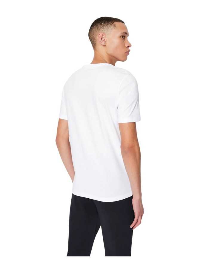 t-shirt bianca da uomo con stampa logata in grande | ARMANI EXCHANGE