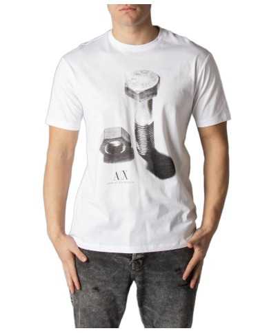 t-shirt bianca da uomo con stampa e logo | ARMANI EXCHANGE t-shirt bianca da uomo con stampa e logo | ARMANI EXCHANGE