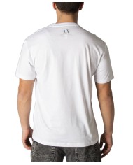 t-shirt bianca da uomo con stampa e logo | ARMANI EXCHANGE