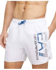 costume mare bianco da uomo con coulisse e maxi logo | EA7