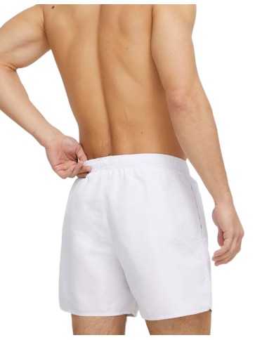 costume mare bianco da uomo con coulisse e maxi logo | EA7 costume mare bianco da uomo con coulisse e maxi logo | EA7