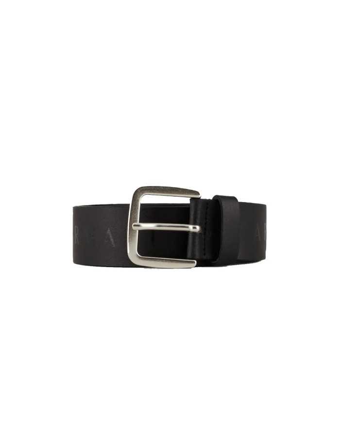 cintura nero/nero lucido da uomo con dettagli logati | ARMANI EXCHANGE cintura nero/nero lucido da uomo con dettagli logati | ARMANI EXCHANGE
