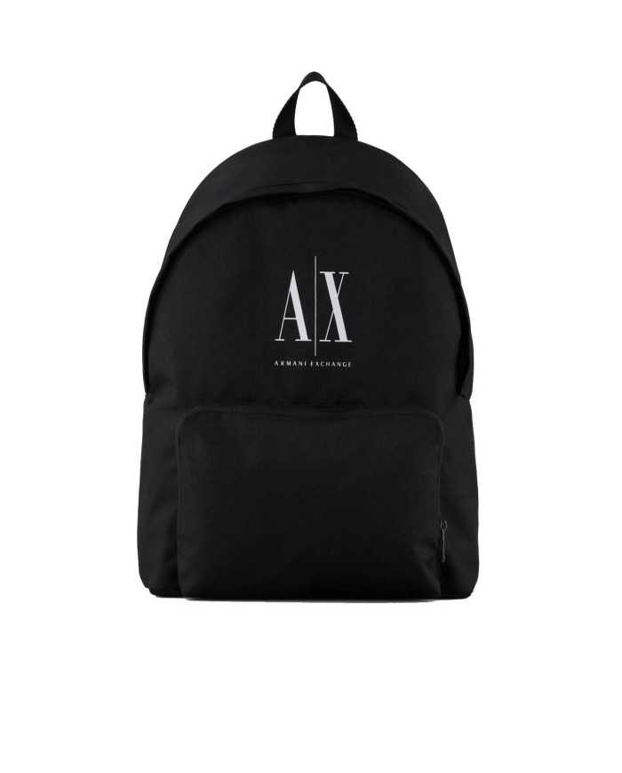 zaino nero foderato da uomo con fantasia logata | ARMANI EXCHANGE zaino nero foderato da uomo con fantasia logata | ARMANI EXCHANGE