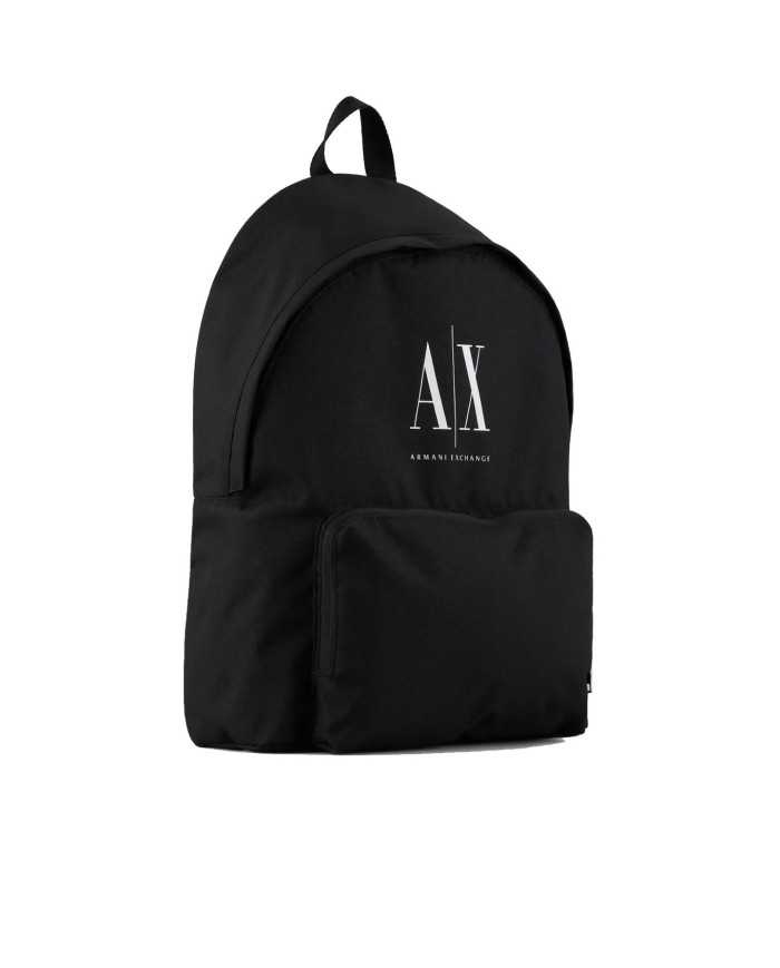 zaino nero foderato da uomo con fantasia logata | ARMANI EXCHANGE zaino nero foderato da uomo con fantasia logata | ARMANI EXCHANGE