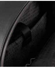 zaino nero da uomo con pattern logo interno/esterno | ARMANI EXCHANGE