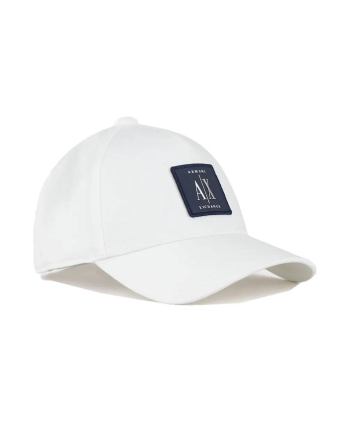 berretto bianco da uomo con logo frontale ARMANI EXCHANGE