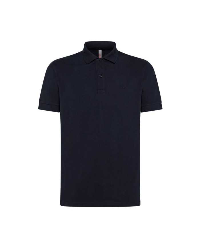 polo navy blue da uomo con dettagli cold dye | SUN68 polo navy blue da uomo con dettagli cold dye | SUN68