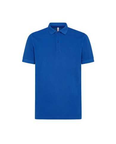 polo blue da uomo con dettagli cold dye | SUN68 polo blue da uomo con dettagli cold dye | SUN68