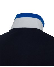 polo navy blue da uomo con logo ricamato con fantasia stampata | SUN68 polo navy blue da uomo con logo ricamato con fantasia stampata | SUN68