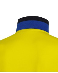 polo gialla da uomo con logo ricamato con fantasia stampata | SUN68 polo gialla da uomo con logo ricamato con fantasia stampata | SUN68