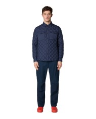 piumino navy blue da uomo trapuntato in motivo rombi | SAVE THE DUCK