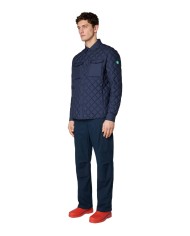 piumino navy blue da uomo trapuntato in motivo rombi | SAVE THE DUCK