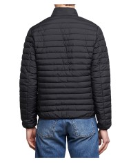 piumino nero da uomo con collo coreano e logo | SAVE THE DUCK piumino nero da uomo con collo coreano e logo | SAVE THE DUCK