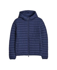 piumino navy blue da uomo trapuntato con cappuccio | SAVE THE DUCK