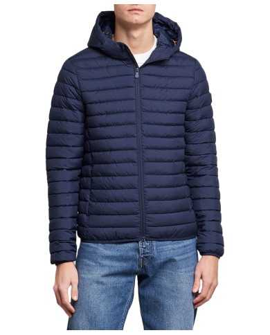 piumino navy blue da uomo trapuntato con cappuccio | SAVE THE DUCK piumino navy blue da uomo trapuntato con cappuccio | SAVE THE DUCK