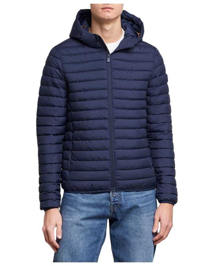 piumino navy blue da uomo trapuntato con cappuccio | SAVE THE DUCK piumino navy blue da uomo trapuntato con cappuccio | SAVE THE DUCK