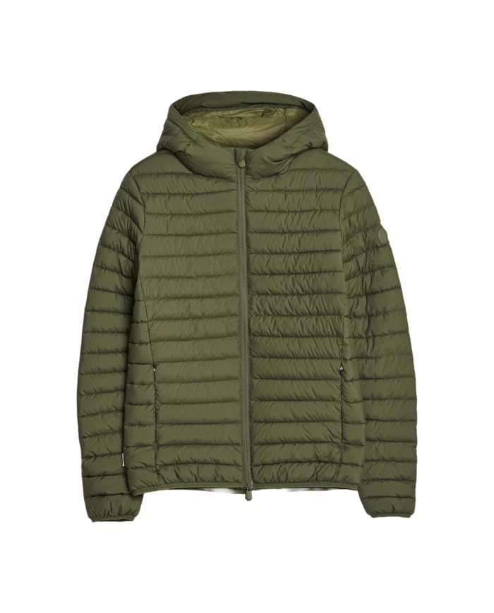 piumino dusty olive da uomo trapuntato con cappuccio | SAVE THE DUCK piumino dusty olive da uomo trapuntato con cappuccio | SAVE THE DUCK