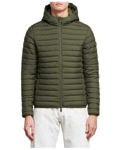 piumino dusty olive da uomo trapuntato con cappuccio | SAVE THE DUCK piumino dusty olive da uomo trapuntato con cappuccio | SAVE THE DUCK