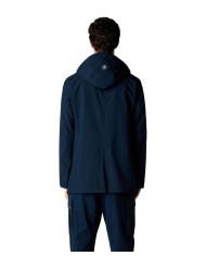impermeabile blue black da uomo logato su cappuccio | SAVE THE DUCK