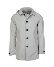 impermeabile rainy beige da uomo logato su cappuccio | SAVE THE DUCK