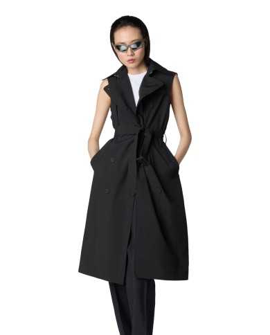 gilet trench nero da donna water/windproof | SAVE THE DUCK