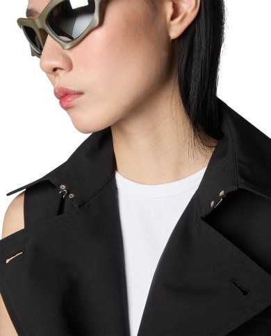 gilet trench nero da donna water/windproof | SAVE THE DUCK