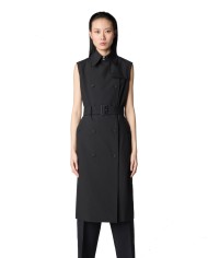 gilet trench nero da donna water/windproof | SAVE THE DUCK