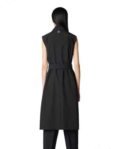 gilet trench nero da donna water/windproof | SAVE THE DUCK