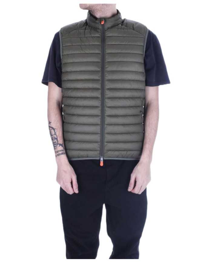 gilet dusty olive da uomo in nylon senza maniche | SAVE THE DUCK gilet dusty olive da uomo in nylon senza maniche | SAVE THE DUCK
