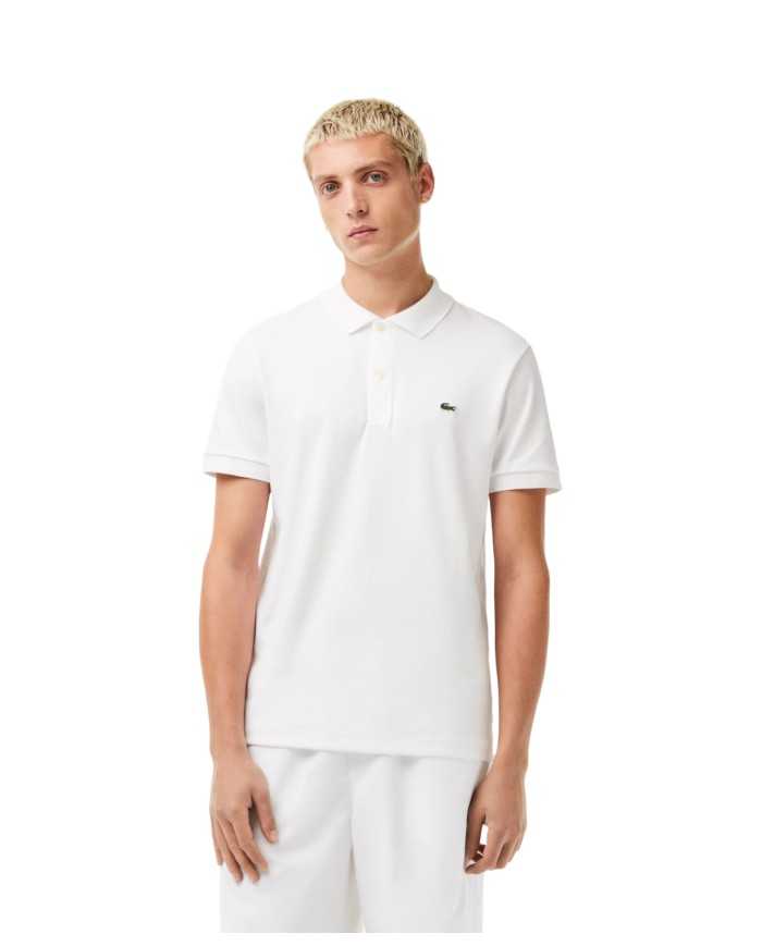 polo bianca da uomo con maniche e colletto a costine | LACOSTE polo bianca da uomo con maniche e colletto a costine | LACOSTE