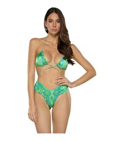 bikini triangolo e slip americano da donna con stampa all-over | FK
