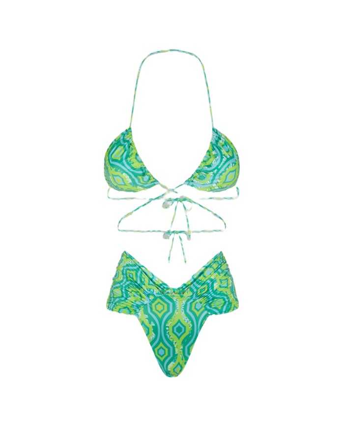 bikini triangolo e slip americano da donna con stampa all-over | FK bikini triangolo e slip americano da donna con stampa all-over | FK