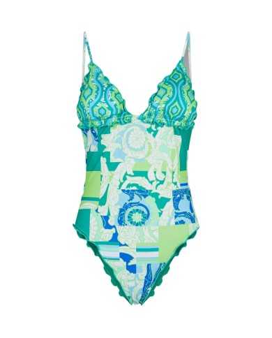 monokini frou frou da donna con fantasia all-over | FK