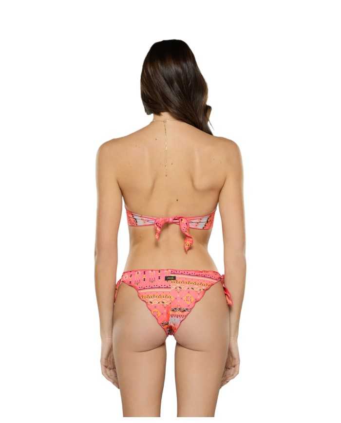 bikini da donna con fascia, slip brasiliano e fantasia all-over | FK bikini da donna con fascia, slip brasiliano e fantasia all-over | FK