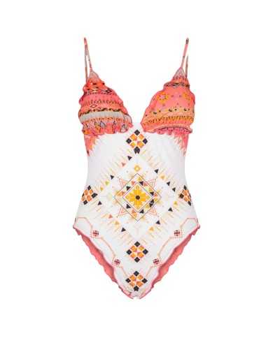 monokini frou frou da donna con fantasia all-over | FK