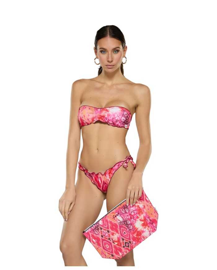 bikini con slip brasiliano da donna con fantasia all-over | FK bikini con slip brasiliano da donna con fantasia all-over | FK