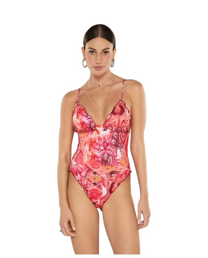 monokini frou frou da donna con fantasia all-over | FK monokini frou frou da donna con fantasia all-over | FK
