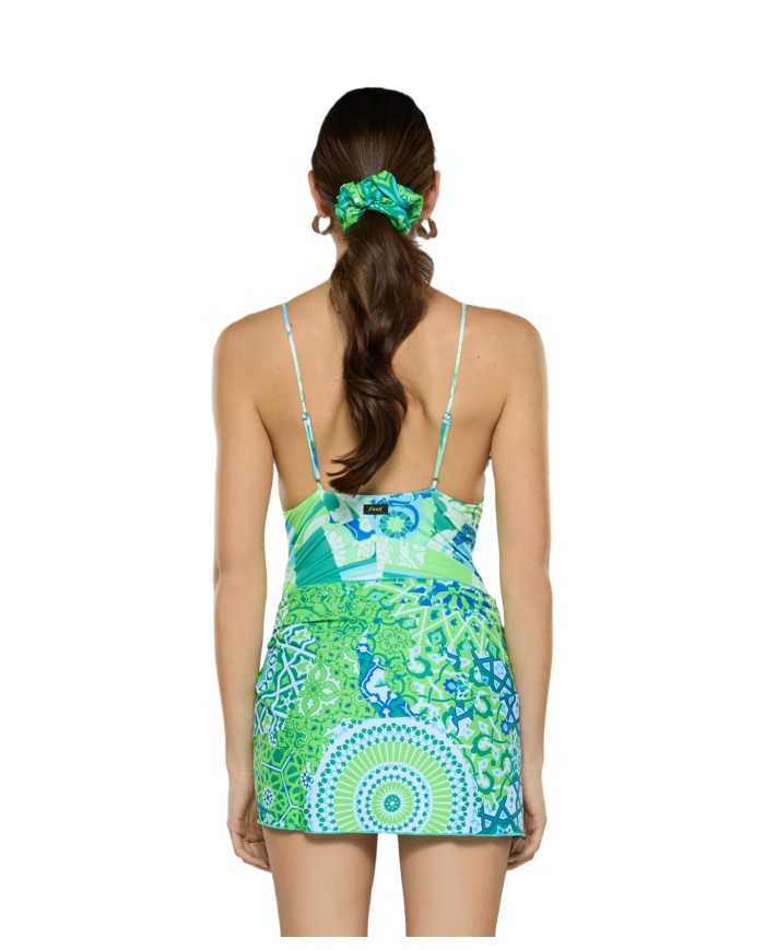 pareo mare da donna con fantasia all-over e nodo regolabile | FK