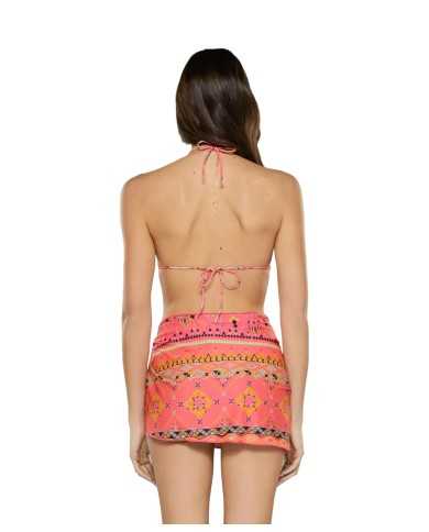 pareo mare da donna con fantasia all-over e nodo regolabile | FK