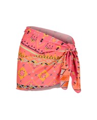 pareo mare da donna con fantasia all-over e nodo regolabile | FK pareo mare da donna con fantasia all-over e nodo regolabile | FK