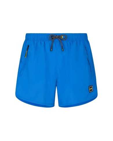 short mare royal da uomo con logo cucito e chiusura a zip | FK