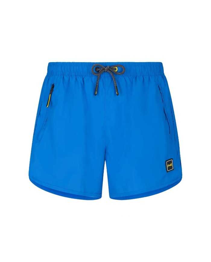 short mare royal da uomo con logo cucito e chiusura a zip | FK short mare royal da uomo con logo cucito e chiusura a zip | FK