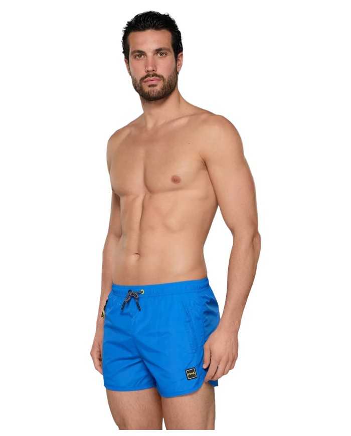 short mare royal da uomo con logo cucito e chiusura a zip | FK short mare royal da uomo con logo cucito e chiusura a zip | FK