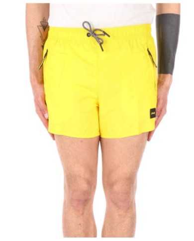 short mare lime da uomo con logo cucito e chiusura a zip | FK short mare lime da uomo con logo cucito e chiusura a zip | FK