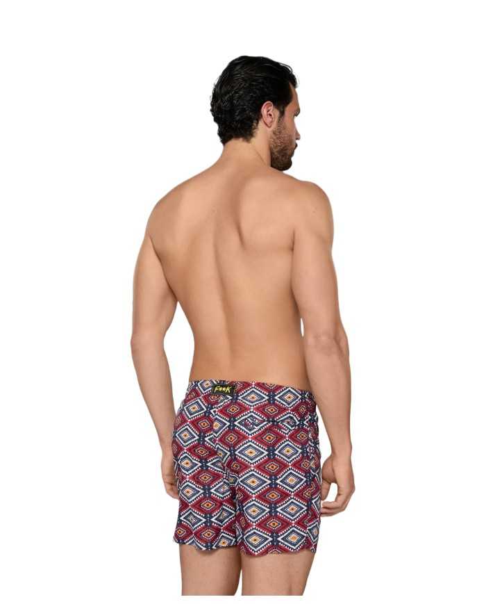 short mare da uomo con fantasia rombi all-over | FK short mare da uomo con fantasia rombi all-over | FK