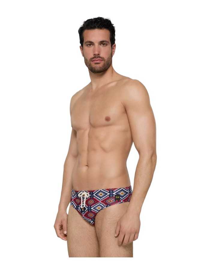FK Slip Uomo FK23-2193U P-EM mare PL con fantasia tribale sul tessu... FK Slip Uomo FK23-2193U P-EM mare PL con fantasia tribale sul tessu...