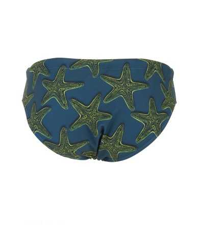 slip da mare con fantasia marina da uomo con logo patch su fianco | FK slip da mare con fantasia marina da uomo con logo patch su fianco | FK