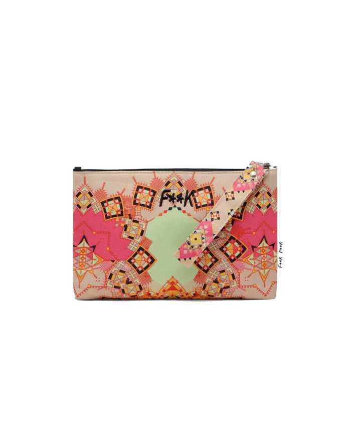 FK Pochette Donna FK23-A102U P-EM PL con fantasia tribale 01 FANT.T...