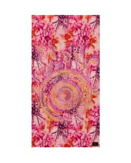 telo mare da donna con fantasia tribale e patch logata | FK telo mare da donna con fantasia tribale e patch logata | FK